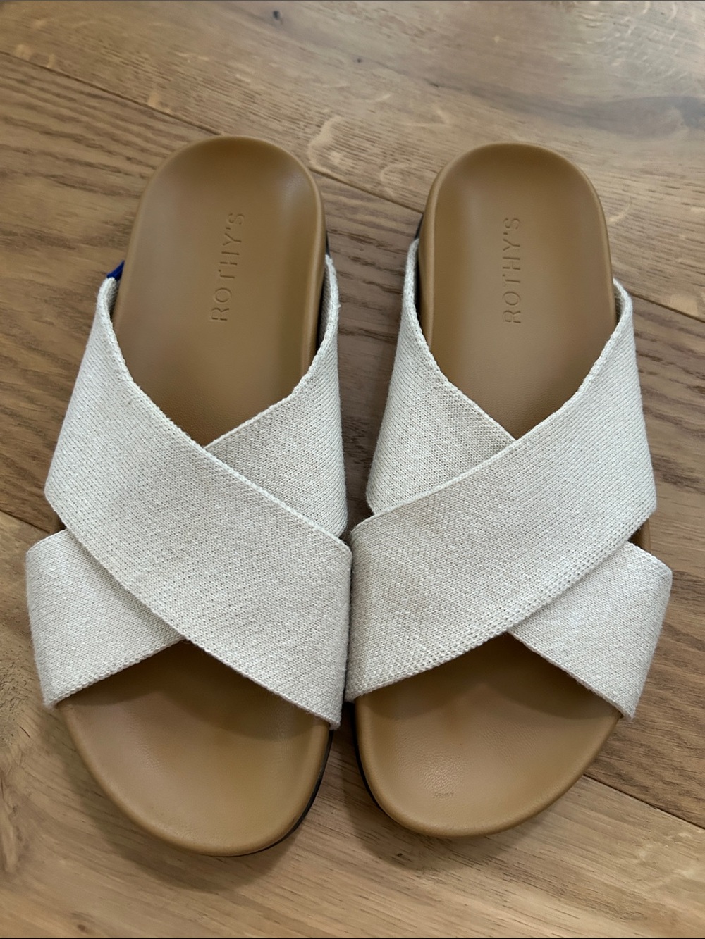 Rothy's Cream Crossband Slide Mules (the Weekend Slide) - Picture 9 of 9